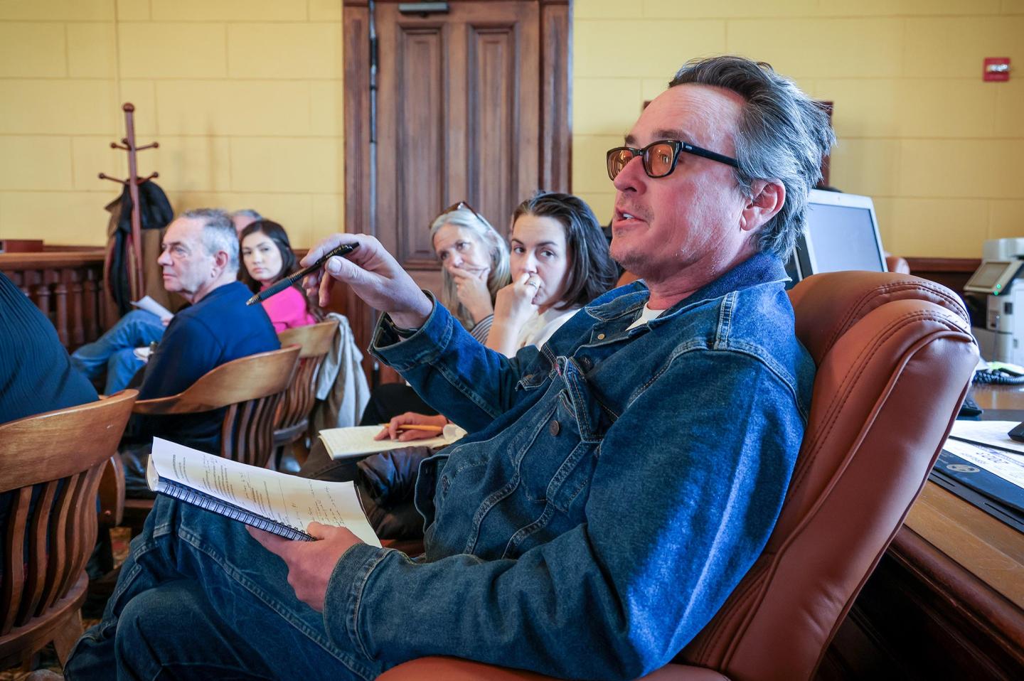 David Beebe inside the Marfa Courthouse 