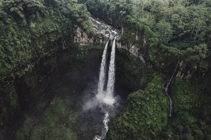 Scenic photo of a waterfall