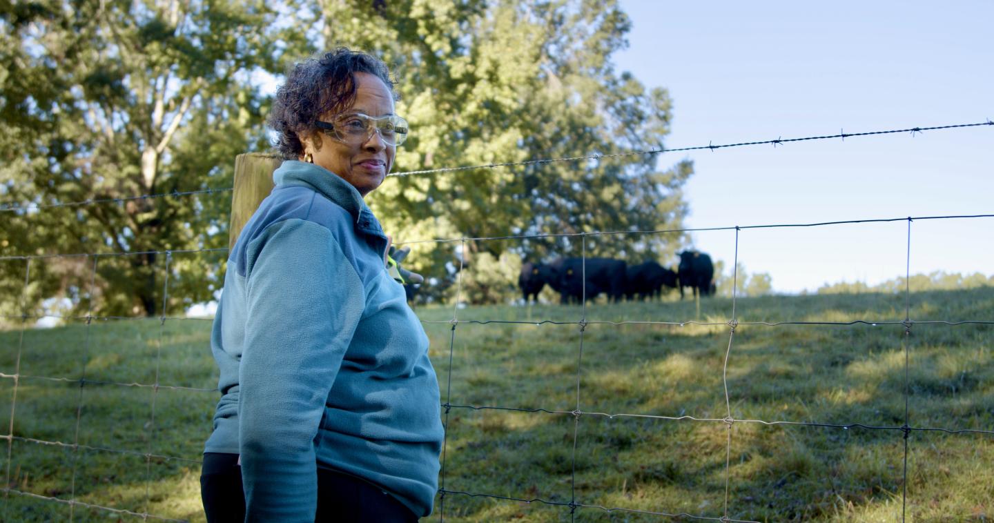 Beverly Bowen on her farm