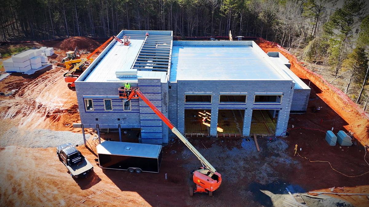 An all-electric firehouse under construction