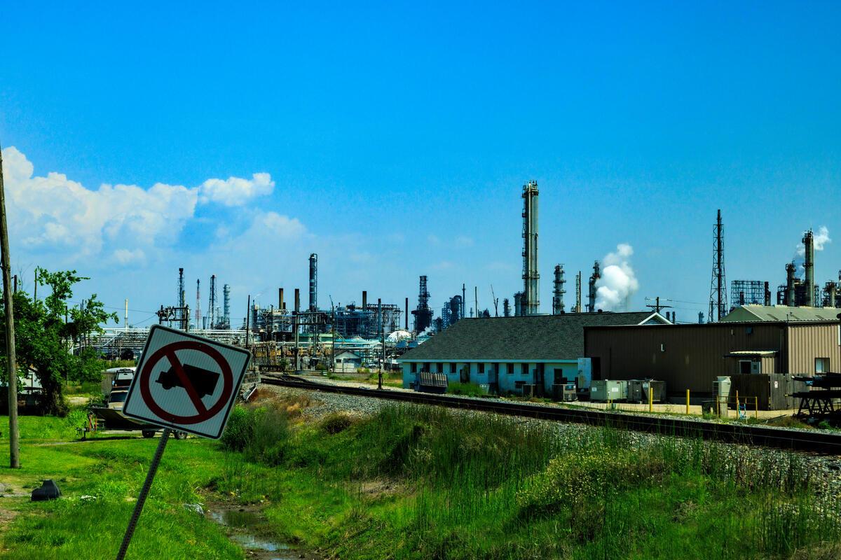 Establishing shot of Caner Alley in New Orleans, Louisiana