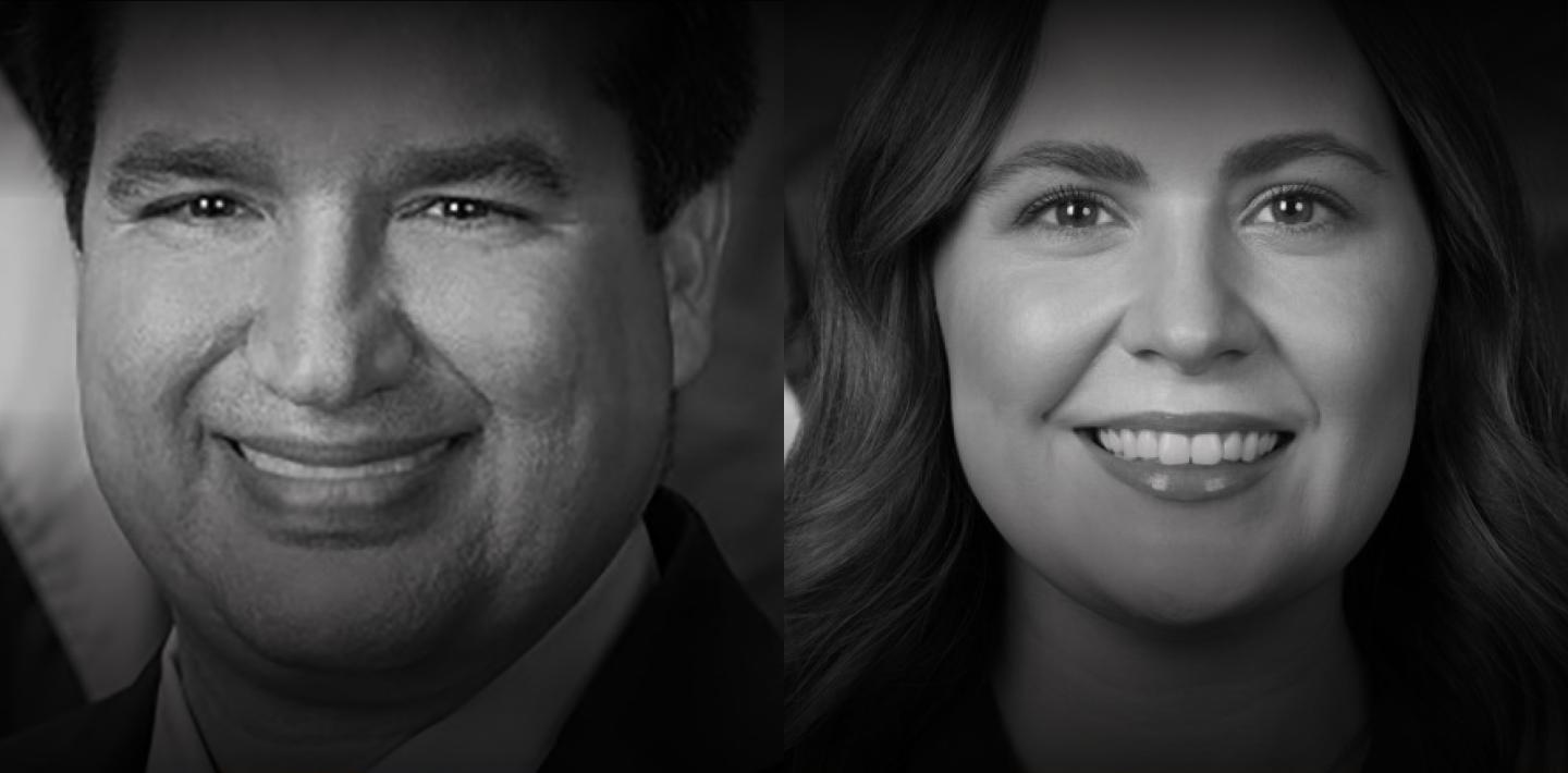 Headshots of Aaron Szabo and Abigale Tardif 