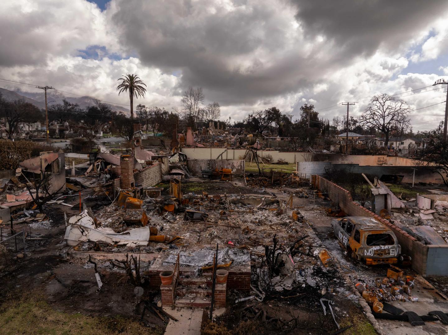 A community in California, already devastated from wildfire, getting hit by a large storm