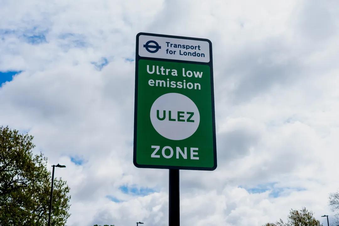 A sign for the London Ultra Low Emission Zone