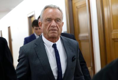 Robert F. Kennedy Jr. walking through the halls of Congress