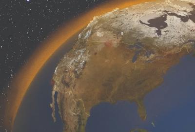 A 3-dimensional representation of methane concentrations in the atmosphere