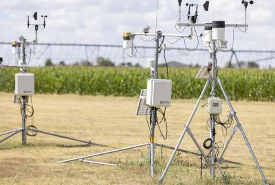 A set of scientific instruments in a field